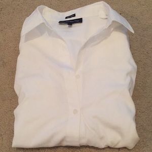 Jones New York white button up dress shirt